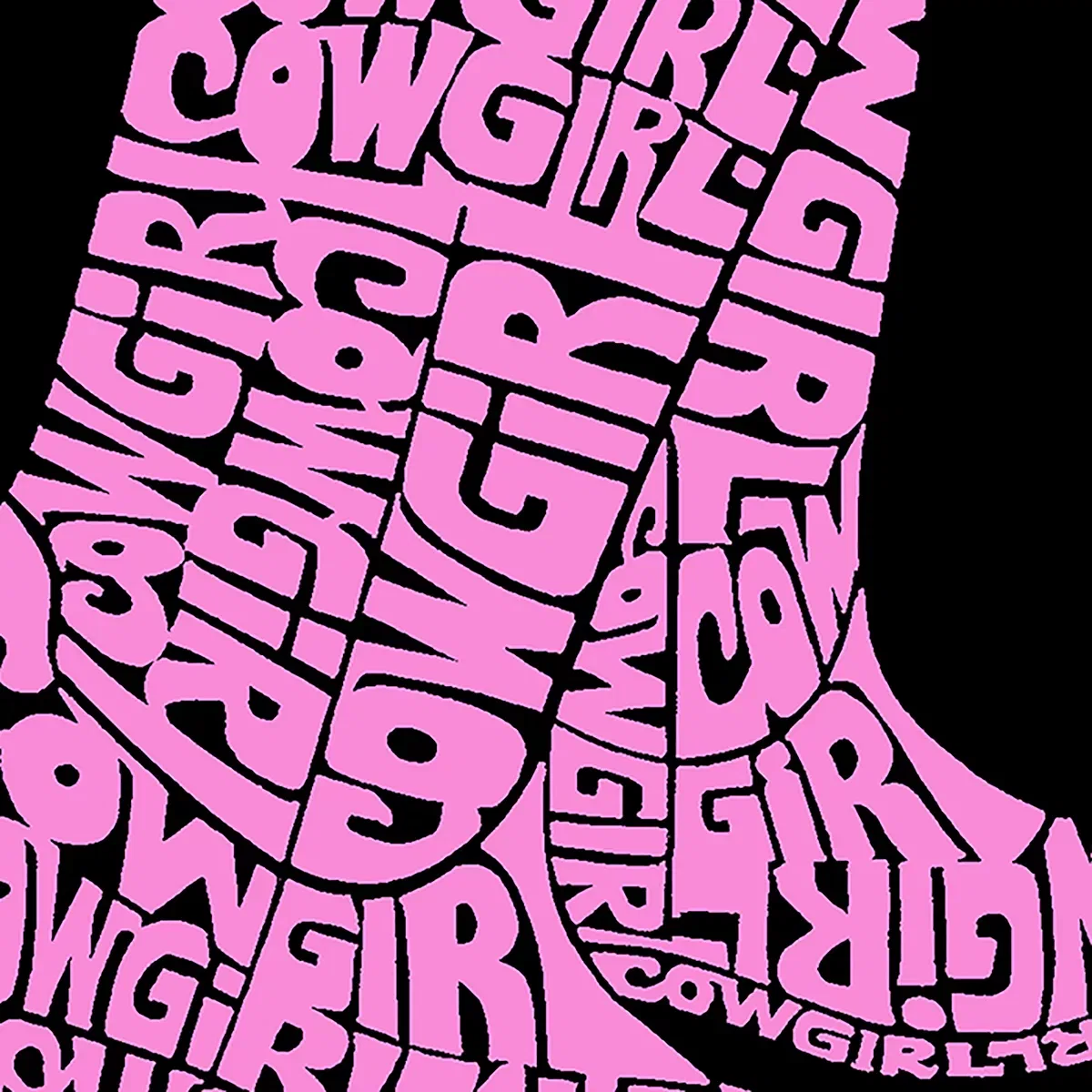 Детское худи для девочек с принтом Cowgirl LA Pop Art, Black — фото 3