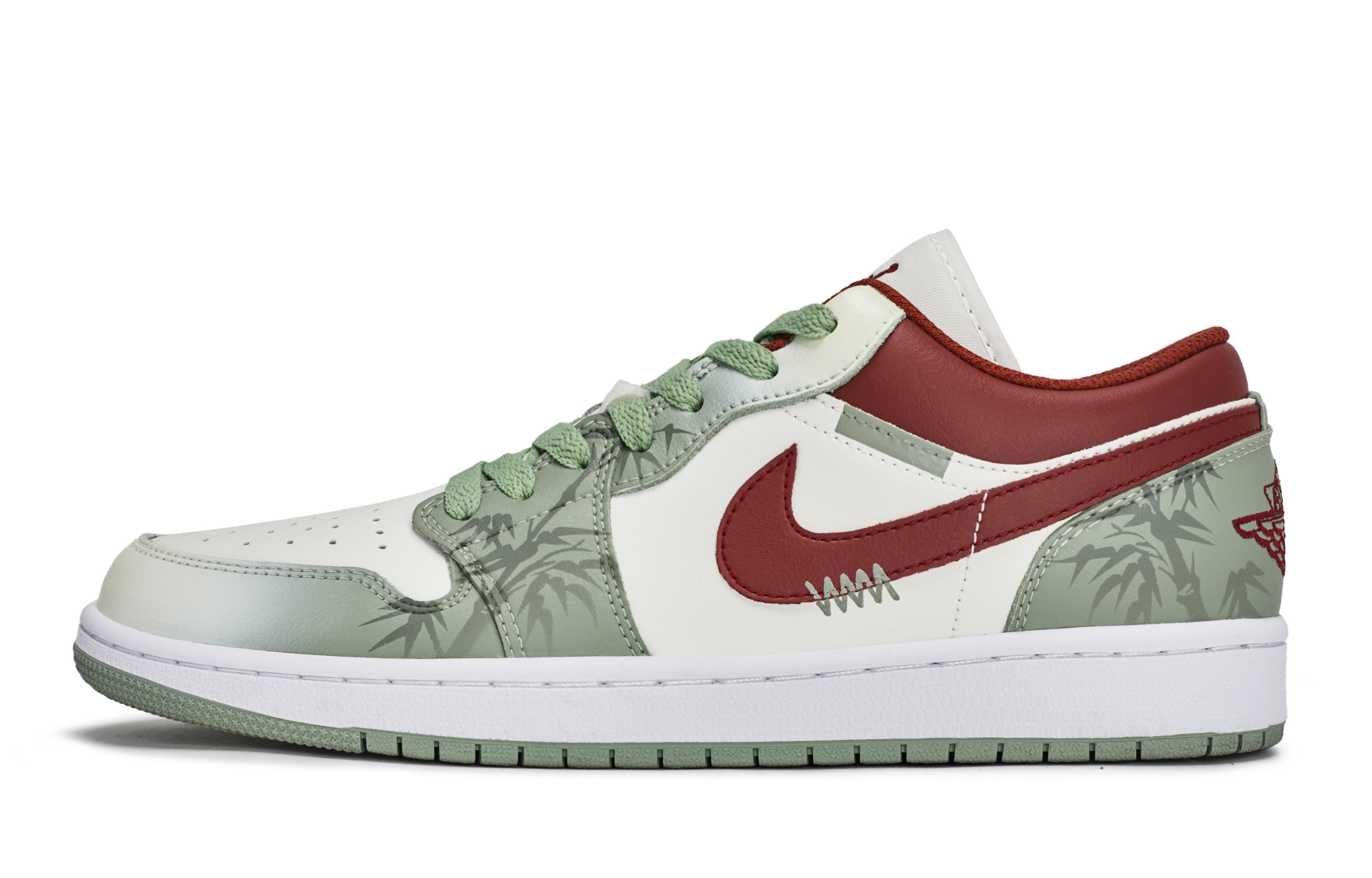 

Jordan Кроссовки Air 1 Vintage для баскетбола, унисекс, низкие, белый/зеленые/красные