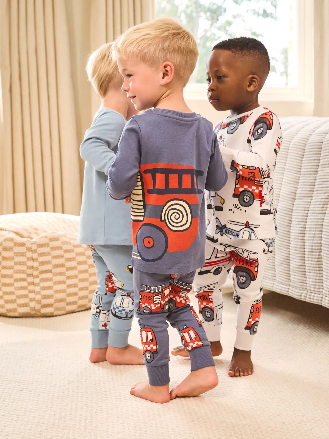 Пижама Red/Blue Emergency Vehicle Mini Snuggle 3 Pack Next, красный/синий — фото 3
