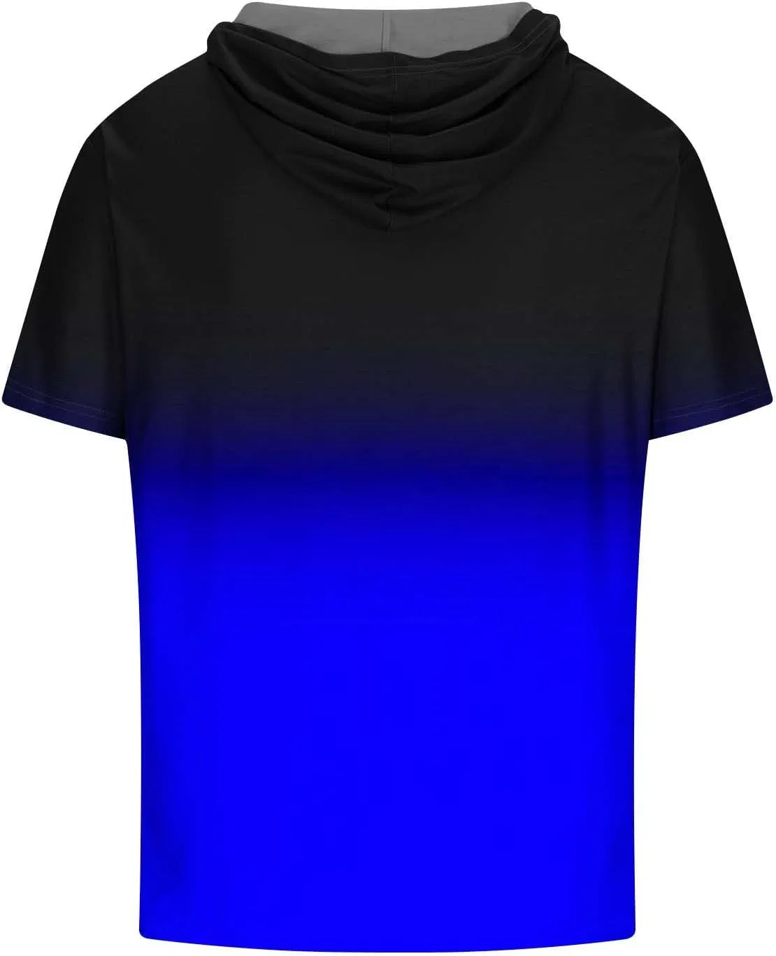 Мужская оверсайз футболка с капюшоном и градиентом Slim Fit Athletic, Blue — фото 3