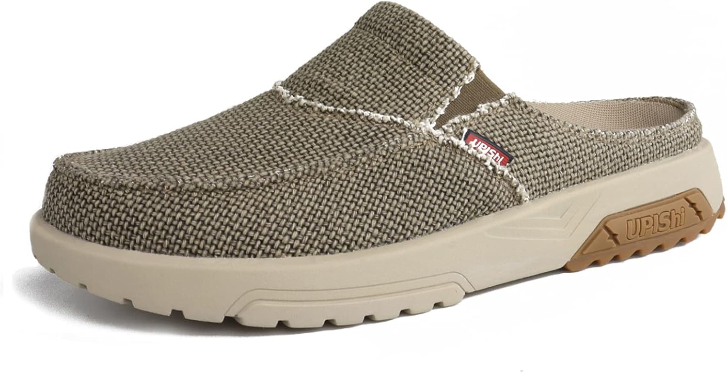

Мужские ортопедические тапочки UPIShi с поддержкой свода стопы для снятия боли при плантарном фасциите, текстильные, для дома и улицы, слипоны-лоферы, нескользящие повседневные туфли, коричневый