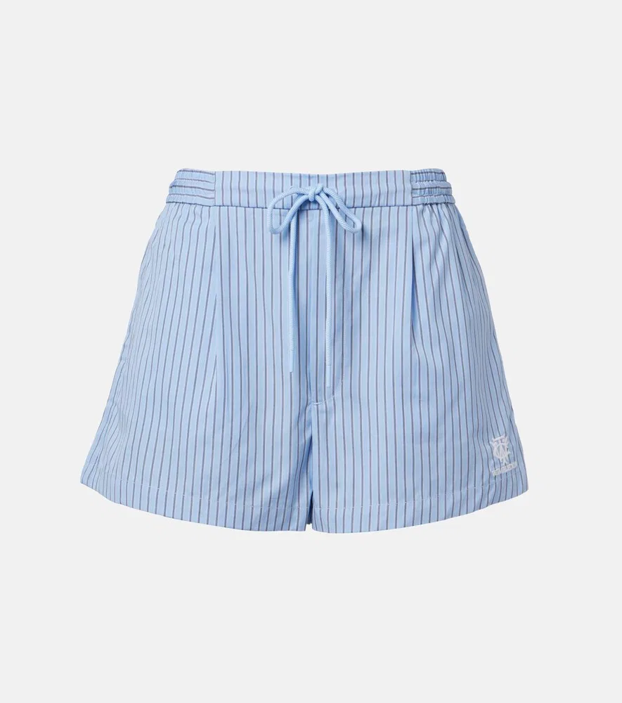Полосатые хлопковые шорты Wimbledon Polo Ralph Lauren, синий