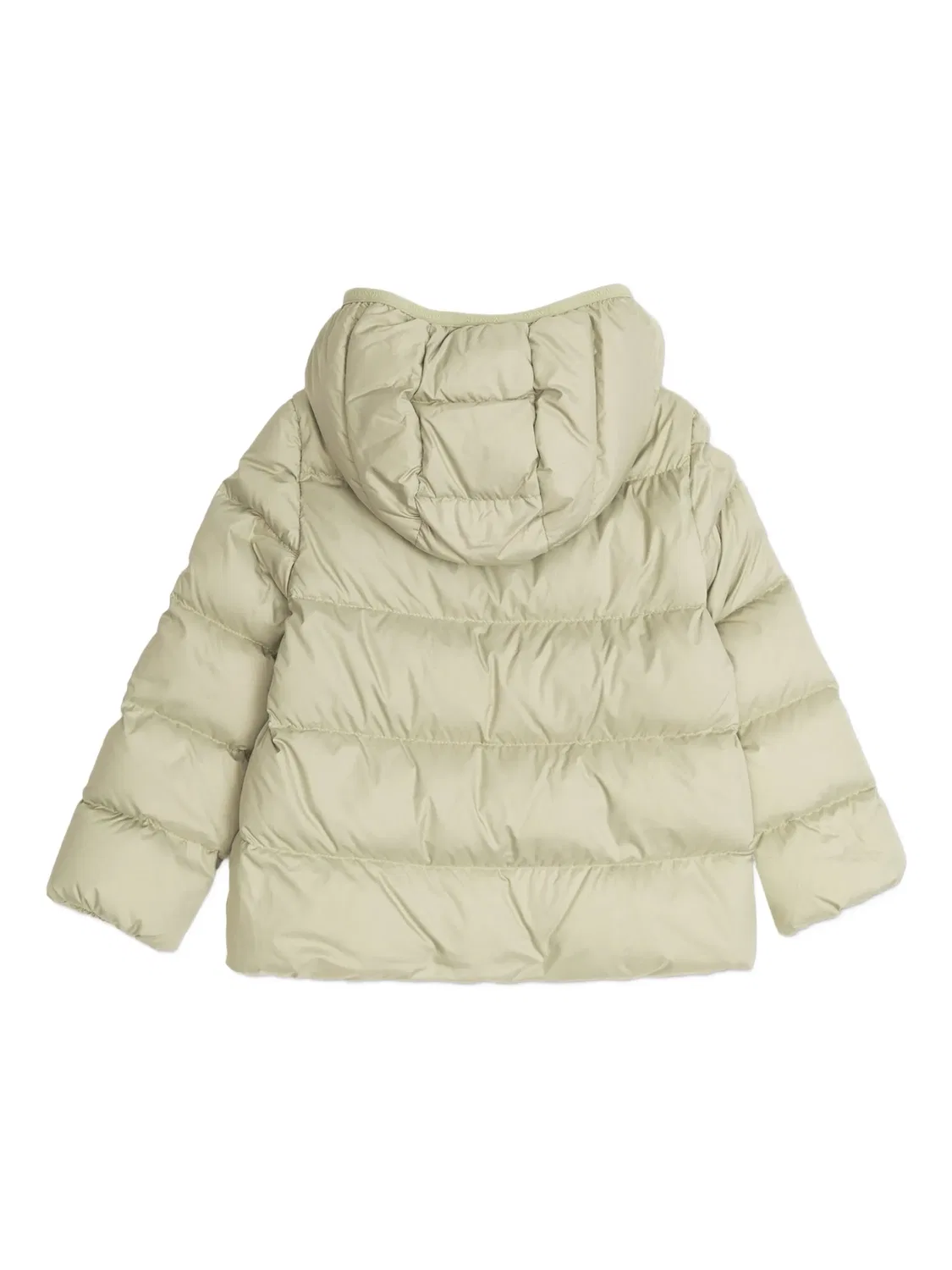Куртка с капюшоном в стеганой отделке светло-зеленого цвета Moncler, светло-зеленый — фото 2