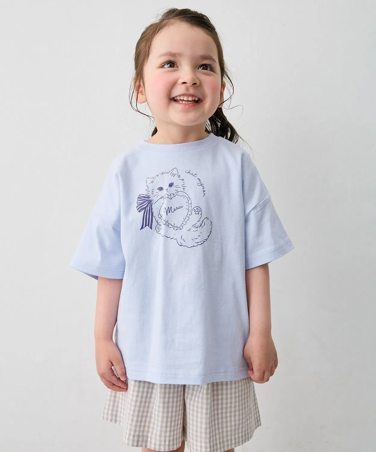 Детская футболка с контактной прохладой, с принтом, модель Animal T-shirt ANY, Sax Blue