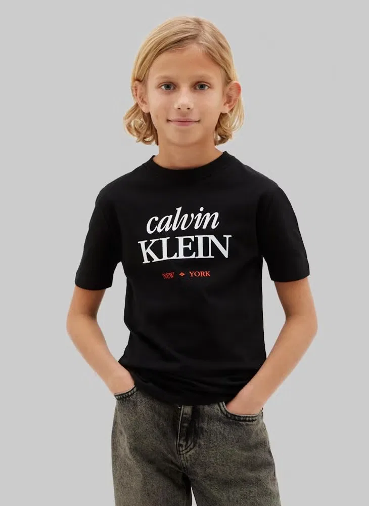 Calvin Klein Jeans Футболка с принтом и логотипом, черная
