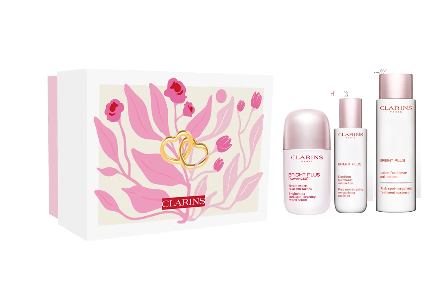 Набор косметики CLARINS Little Porcelain Bottle, Brightening Serum 50ml, Brightening Toner 200ml, Brightening Lotion 75ml, White — фото 2
