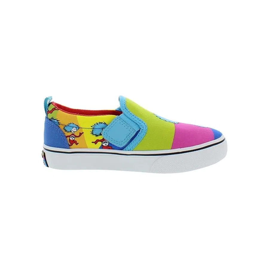 Детские спортивные кроссовки с принтом Dr. Seuss Marley Jr. Things Ran Down Skechers, Черно-бело-зеленый — фото 3