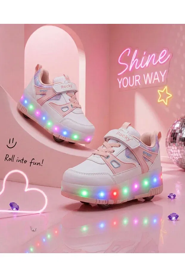 Детские туфли для мальчиков с принтом Roller skate shoes Rocky, Cirtlipembe