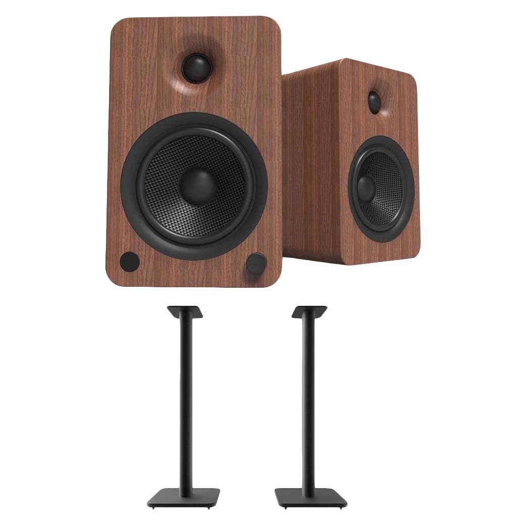 

Полочная акустика Kanto YU6 with stands SP26PL, 2 шт, орех/черный