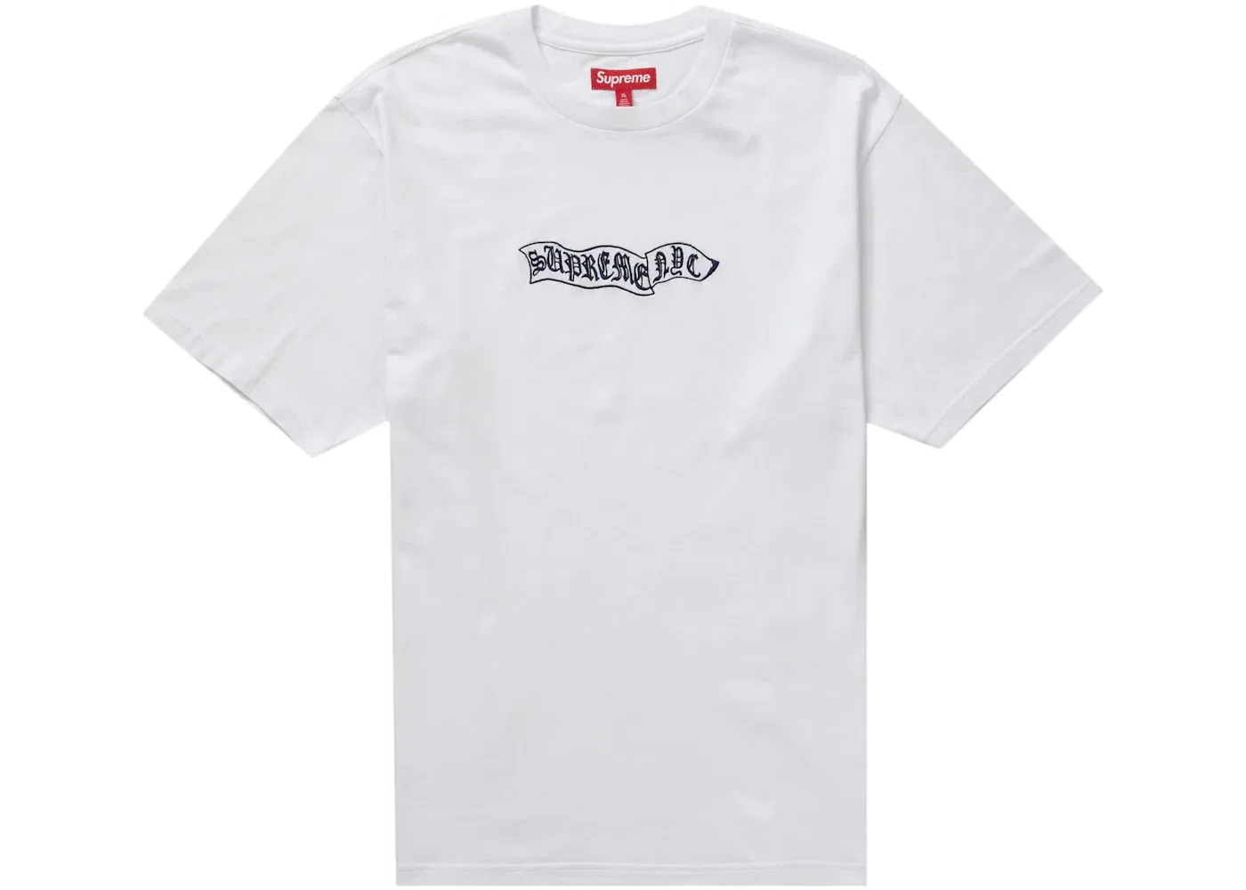 Мужская футболка с принтом Supreme Banner S/S Top, White