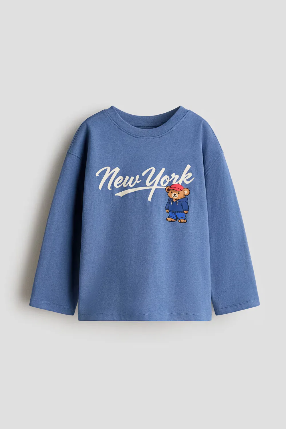 Рубашка с длинными рукавами и принтом H&M, Blau/New York