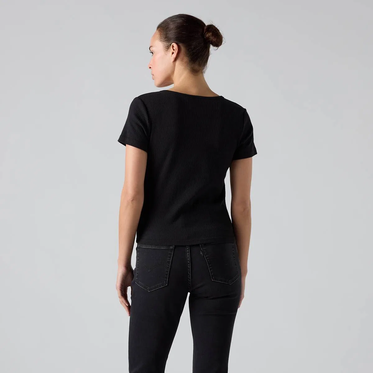 Рубашка с коротким рукавом на пуговицах от Austen Levi's, Anthracite Night - Black — фото 4