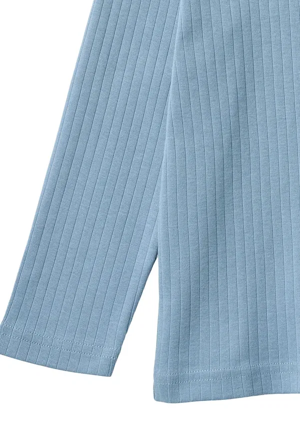 Лонгслив Henley Wheat, Faded Denim, выцветший деним — фото 3