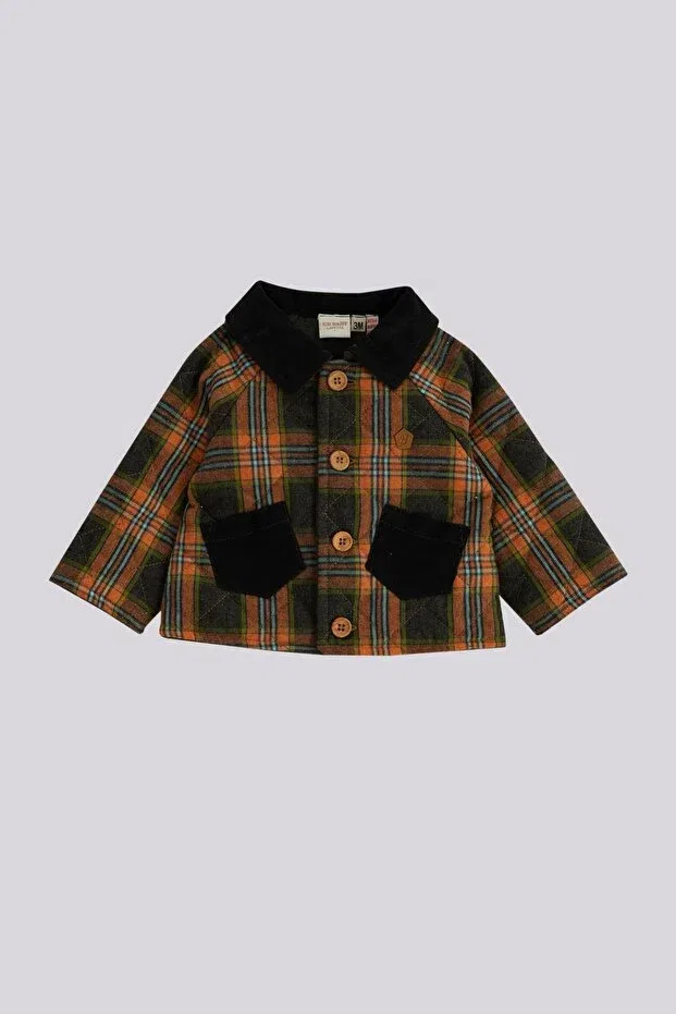 Детская клетчатая куртка для мальчика из магазина Bg Layette