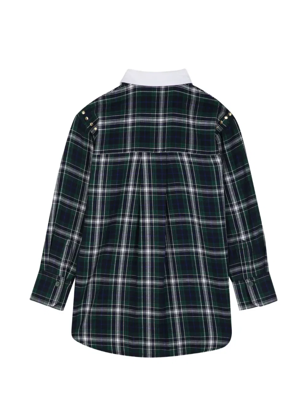 Клетчатое платье с заклепками Zadig & Voltaire Kids, зеленый — фото 2
