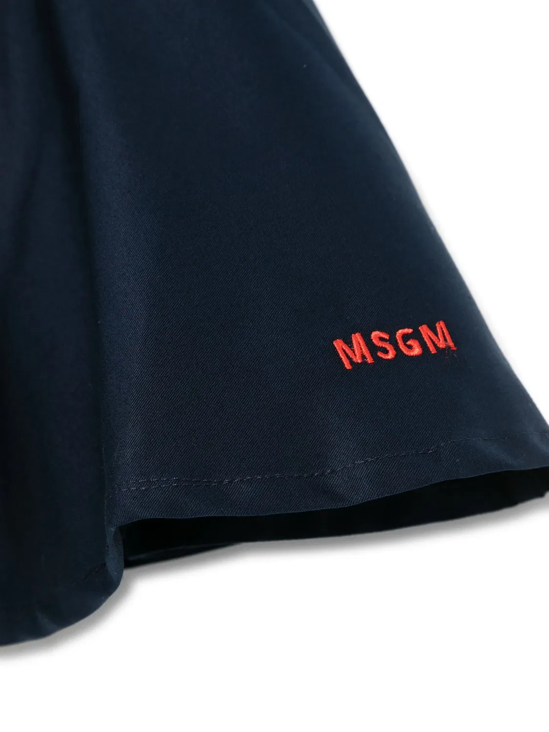 Короткая юбка с деталями слоев MSGM, темно-синий — фото 2