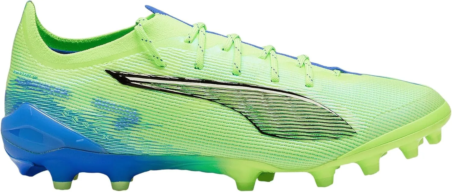 Кроссовки PUMA Ultra 5 Ultimate AG Light Out унисекс, белый/зеленый
