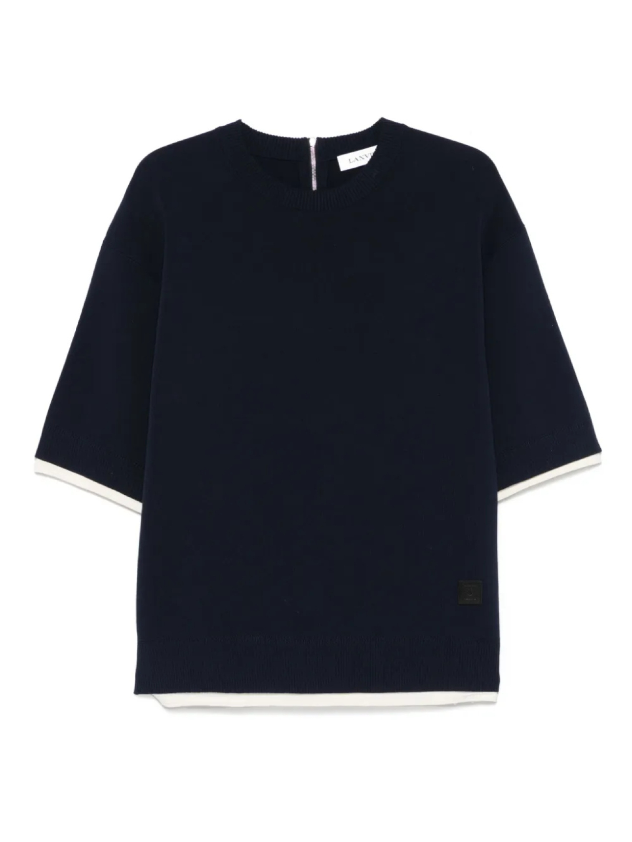 

Футболка с контрастной отделкой Lanvin, синий