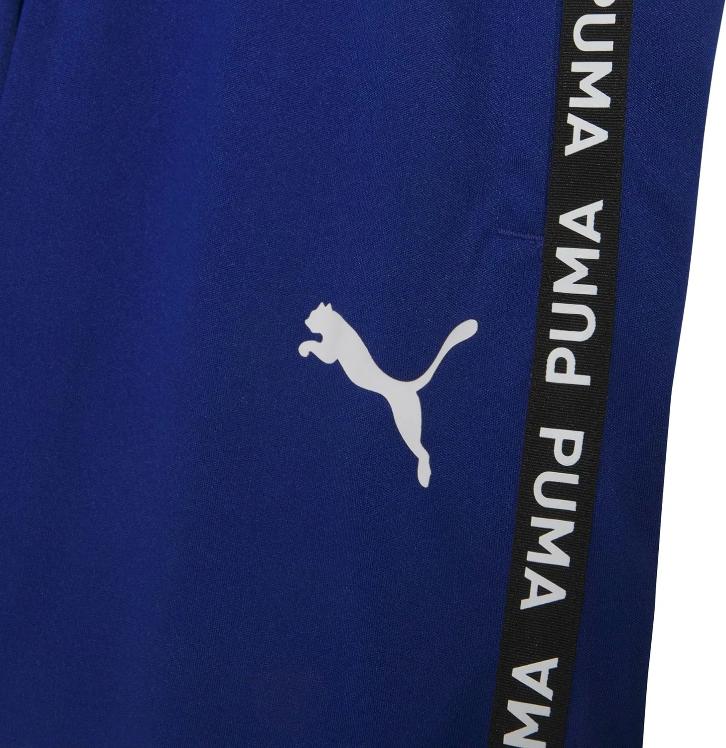 Детские спортивные шорты Puma Essential, с логотипом и принтом, эластичный пояс, темно-синий — фото 4