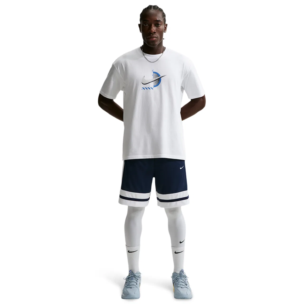 Шорты мужские Dri-FIT Game Classic 8" Nike, цвет Midnight Navy/White/Midnight Navy — фото 3