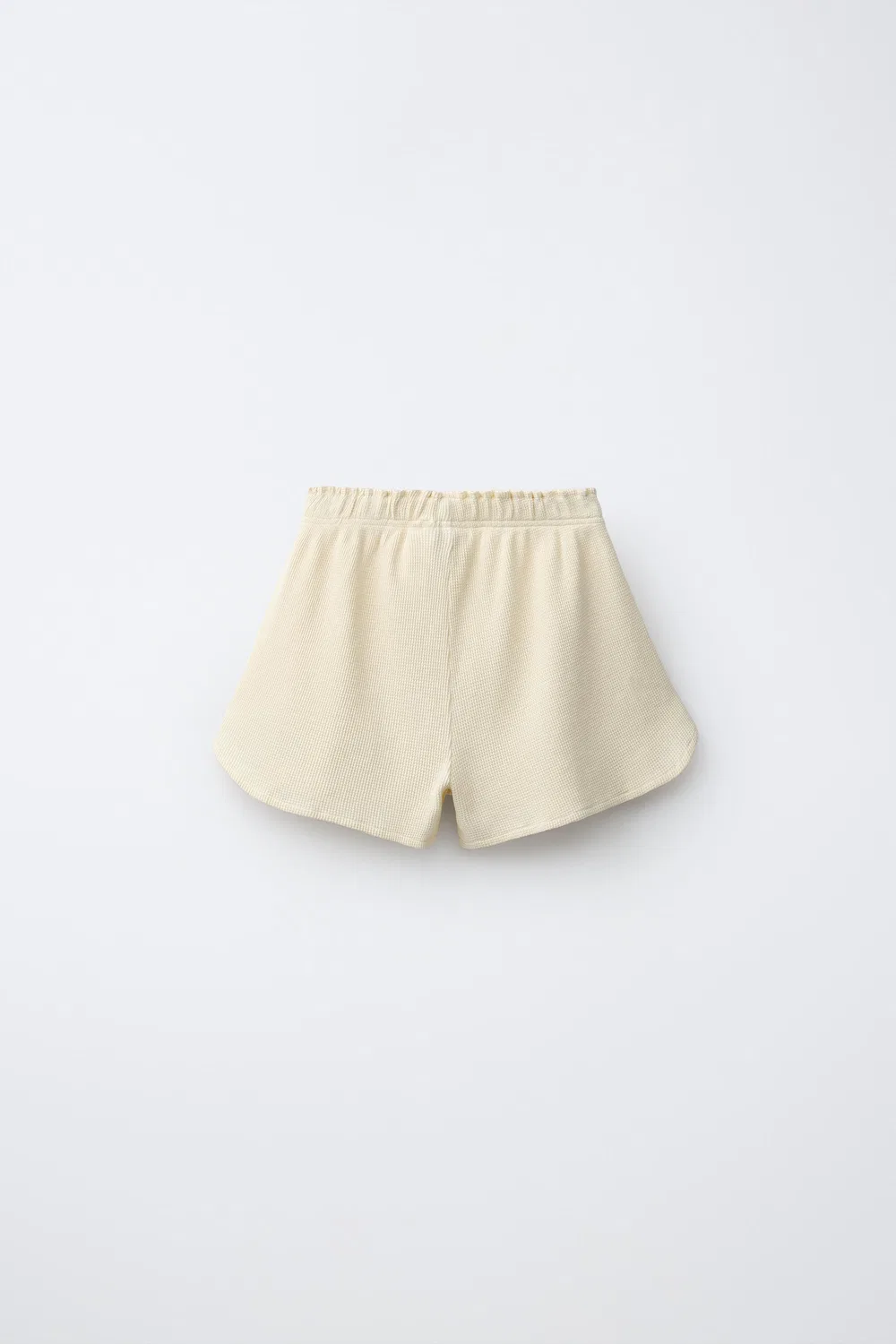 Бермудские шорты из вафельной вязки с надписью ZARA, Yellow — фото 2