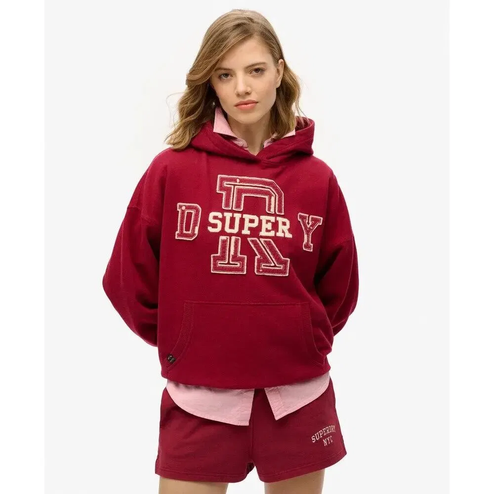Женское худи с принтом Athletic Essentials Superdry, Bordeaux