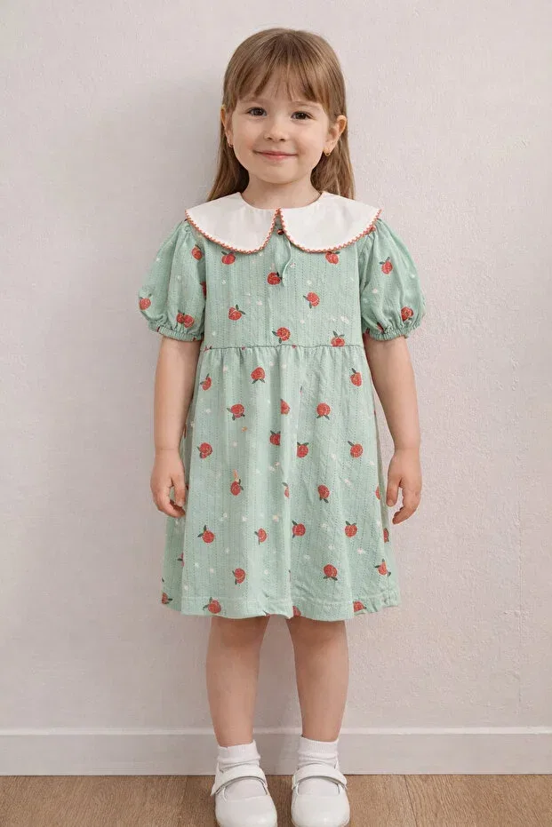 Детское платье для девочек с длинным рукавом Kids, Green