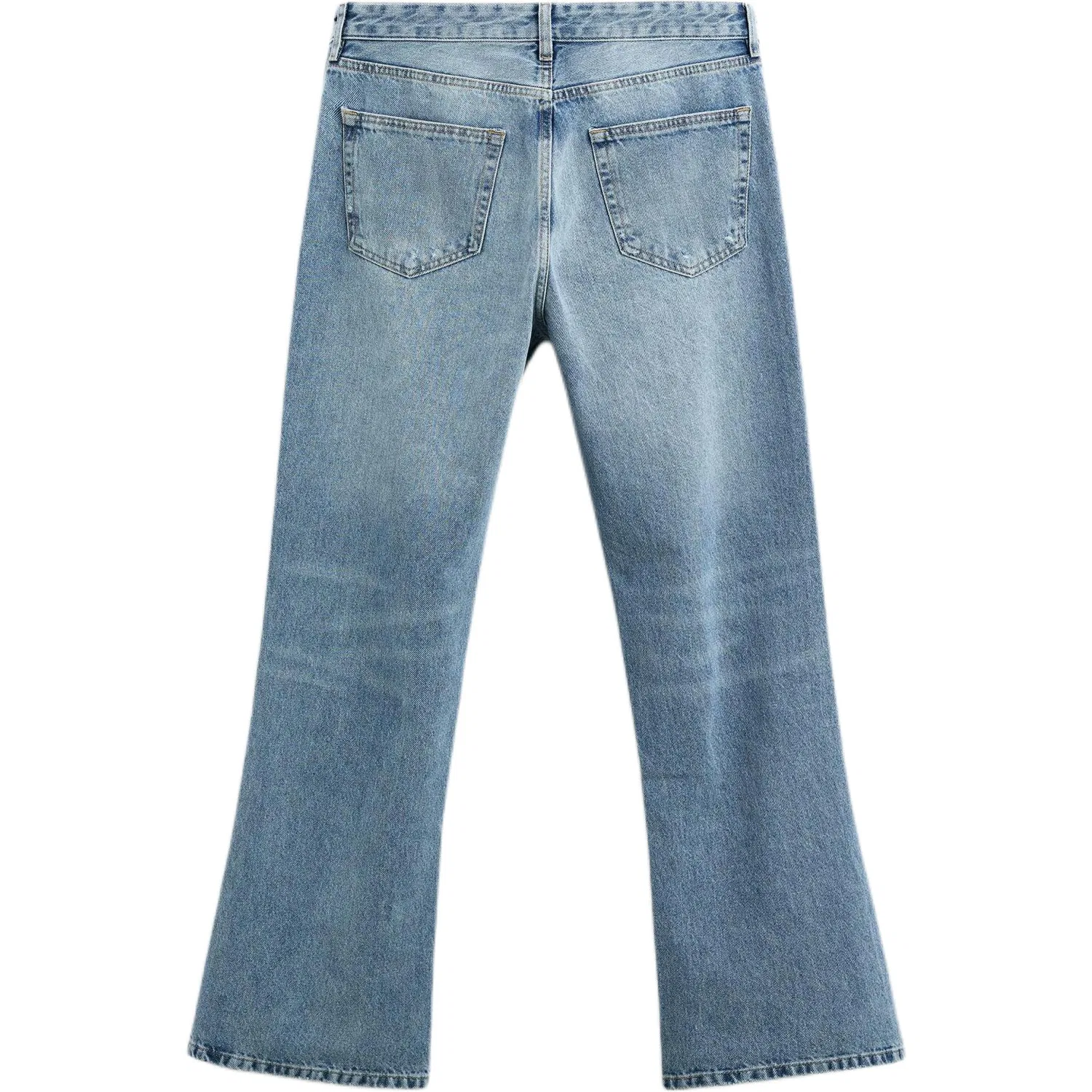 Джинсы клеш, Medium Blue, ZARA — фото 3