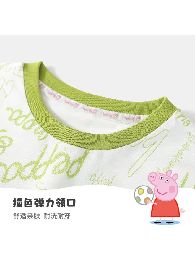 Футболка с коротким рукавом хлопковая Peppa Pig, зеленый — фото 4
