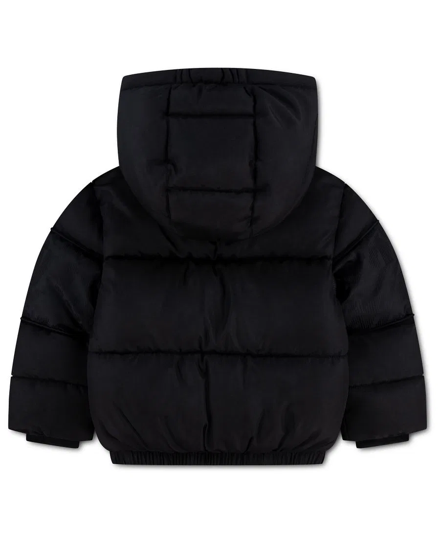 Детский пуховик Jacquard Logo Mixed Media Puffer Jacket Nike, Black — фото 2