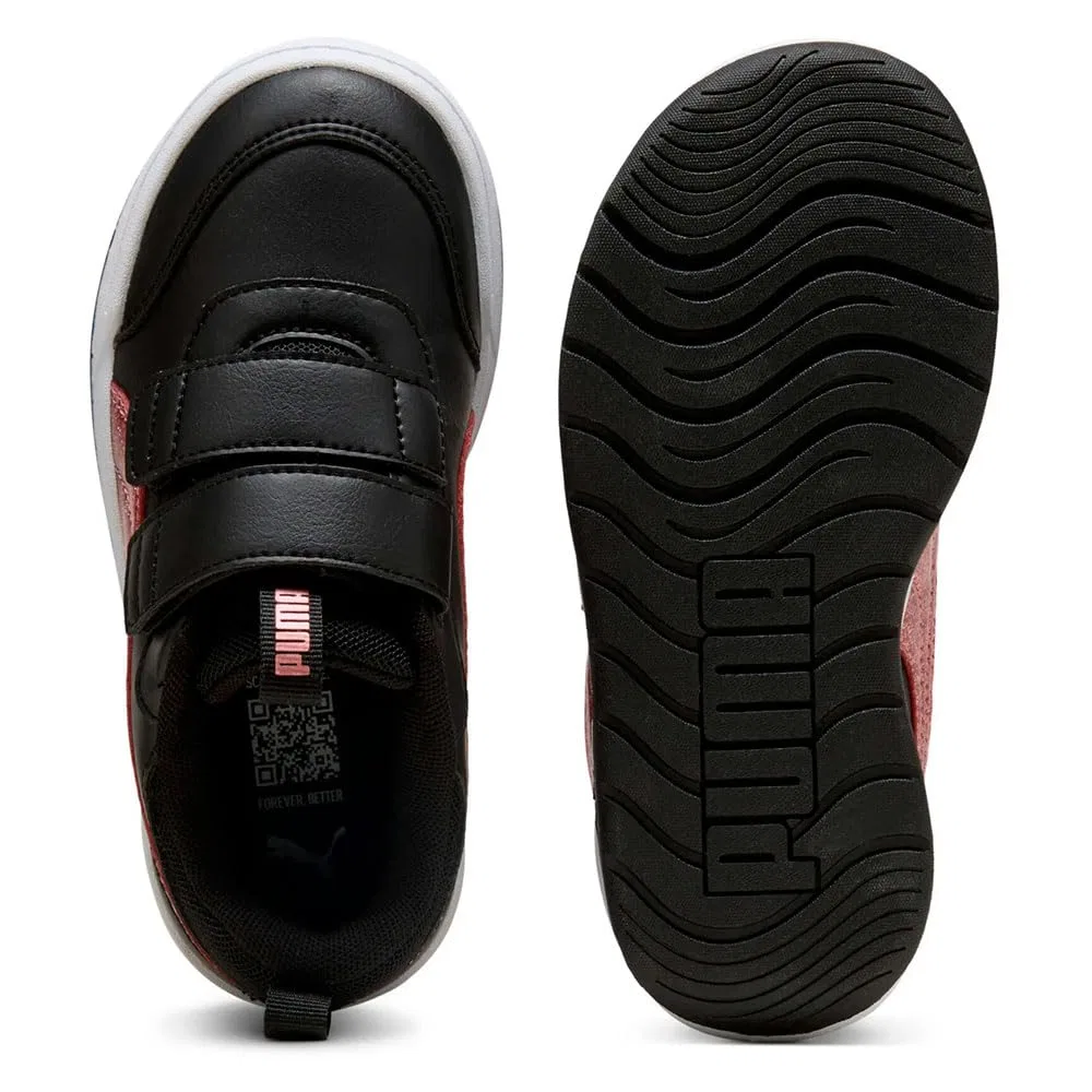 Детские кроссовки для девочек гибкие PUMA Multiflex 2 Glitz FS V PS PUMA Black Rose Gold — фото 2