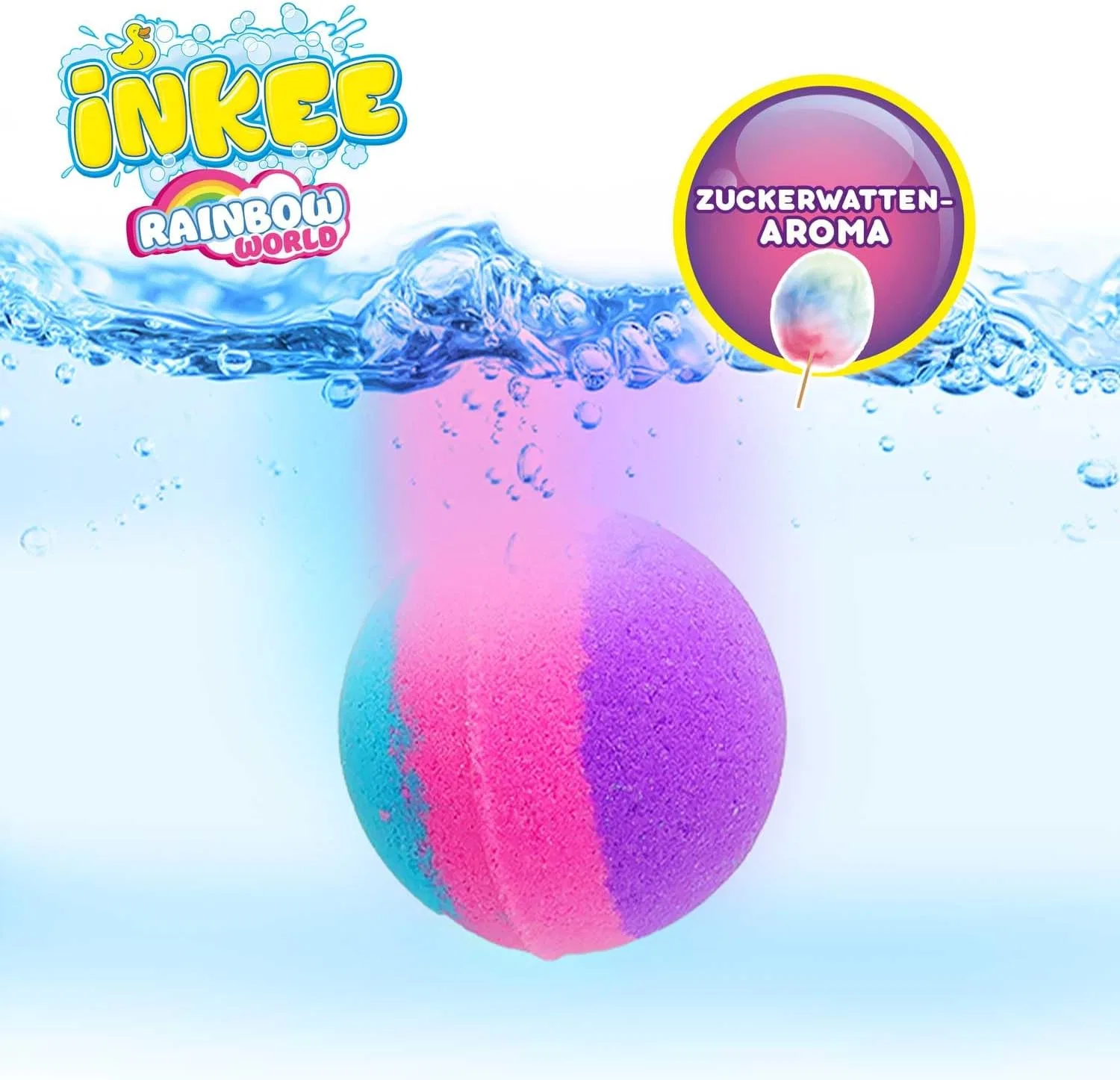 Набор бомбочек для ванны INKEE, 3 шт, Cotton Candy, 3x60 г — фото 2