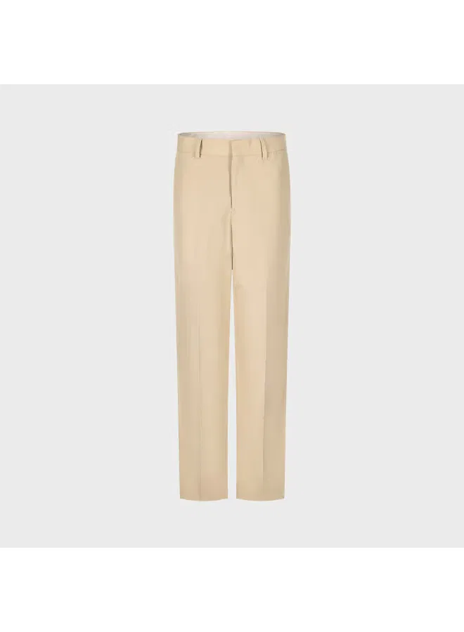 Брюки свободного кроя хлопковые Zara, светло-хаки — фото 2