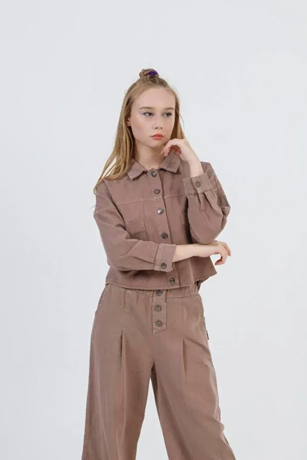 Детская хлопковая габардиновая куртка Zekids — фото 3