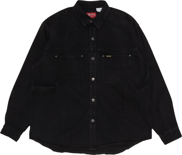 

Рубашка Supreme Denim Painter Shirt 'Black', черный