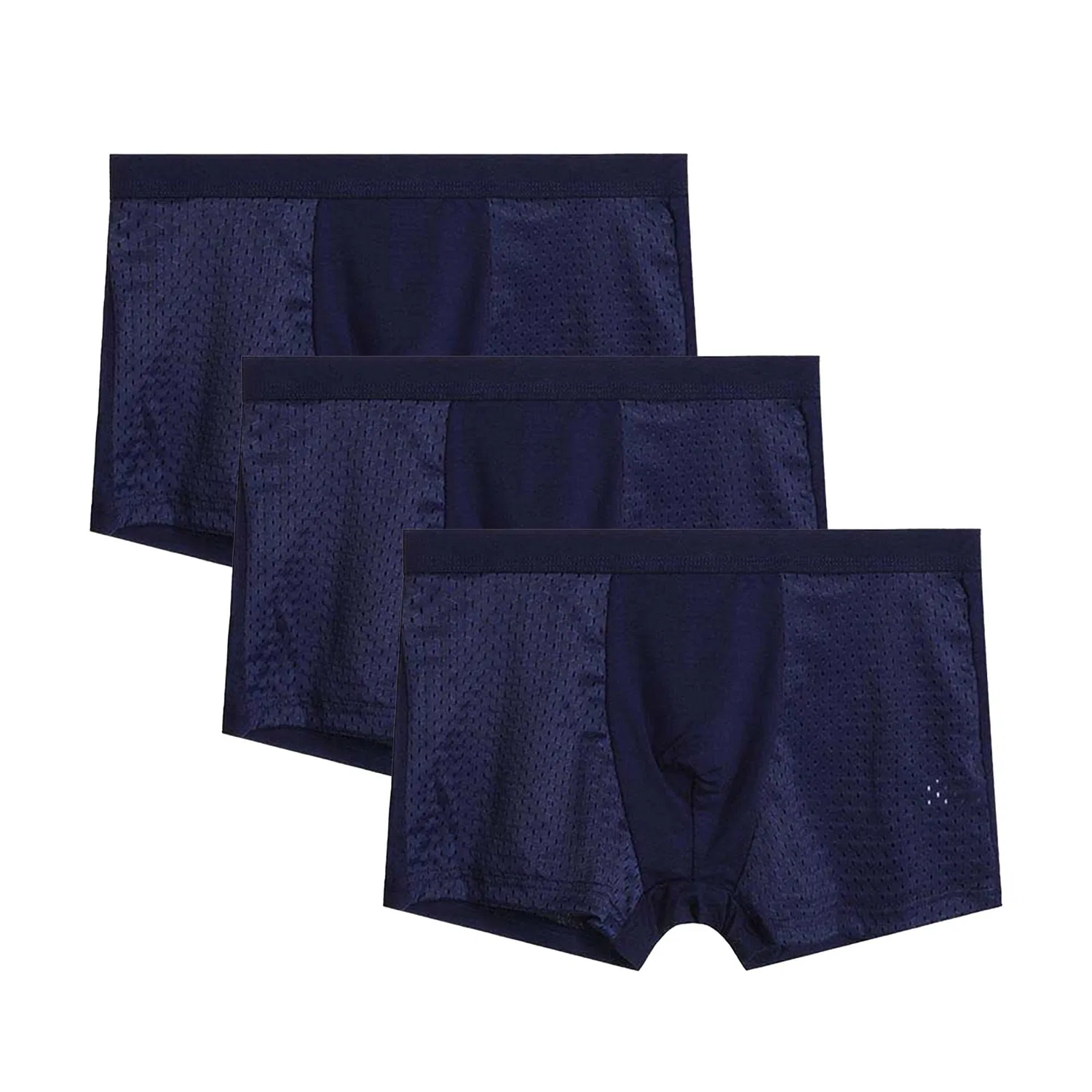 Мужские дышащие боксеры с сеткой, Blue, 3 Pieces