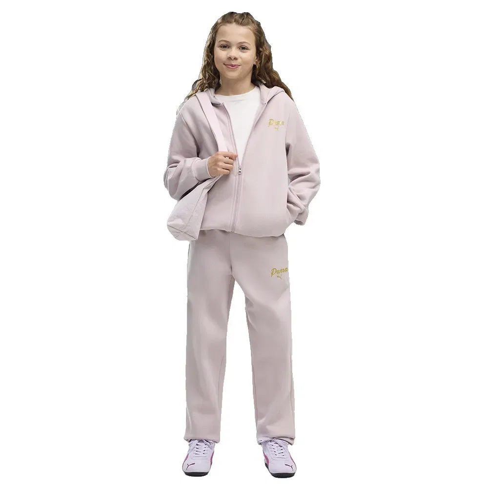 Детский спортивный костюм с принтом Essential Script Glitter Puma, Pink