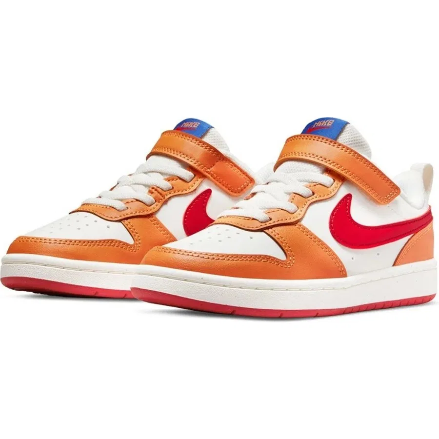 Кроссовки повседневные с кожаным верхом Court Borough Low 2 Leather Sneaker Nike, Оранжевый — фото 3