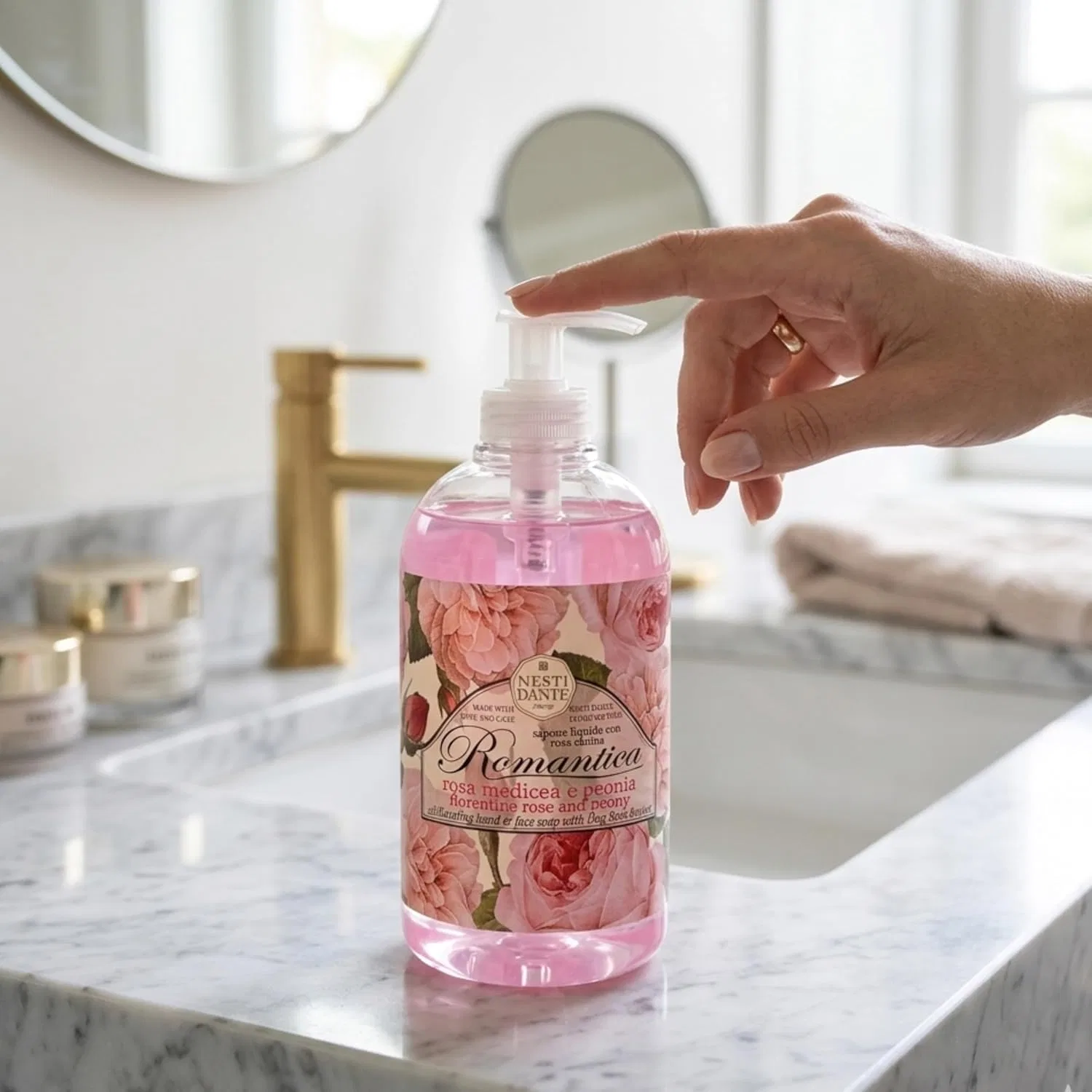 Жидкое мыло Romantica Rose & Peony Nesti Dante, 500 мл — фото 3