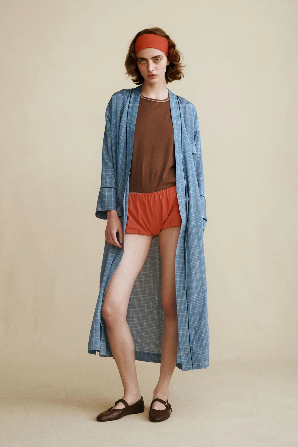 Платье-миди в клетку от Caramel London x Zara, Blue