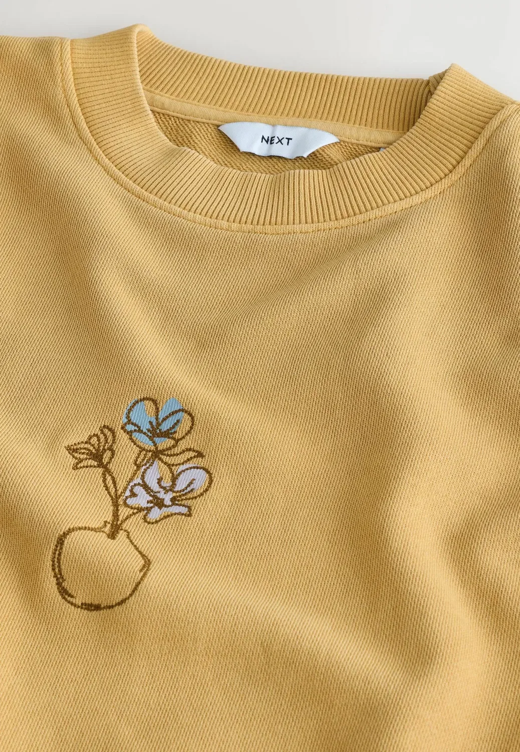 Толстовка с круглым вырезом и графическим принтом, стандартного кроя Next, Ochre Yellow — фото 3