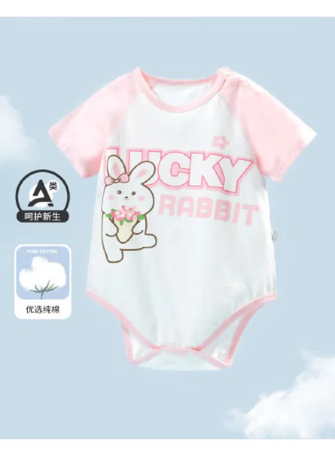 Боди-комбинезон летний тонкий хлопковый для малышей Bornbay, розовый