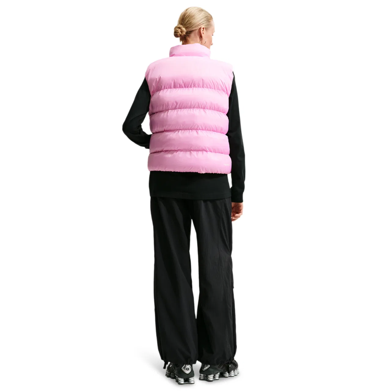 Женский жилет с утеплителем, свободного кроя, Nike Therma-FIT Synthetic Classic, Nike, Pink Rise/Sail — фото 4