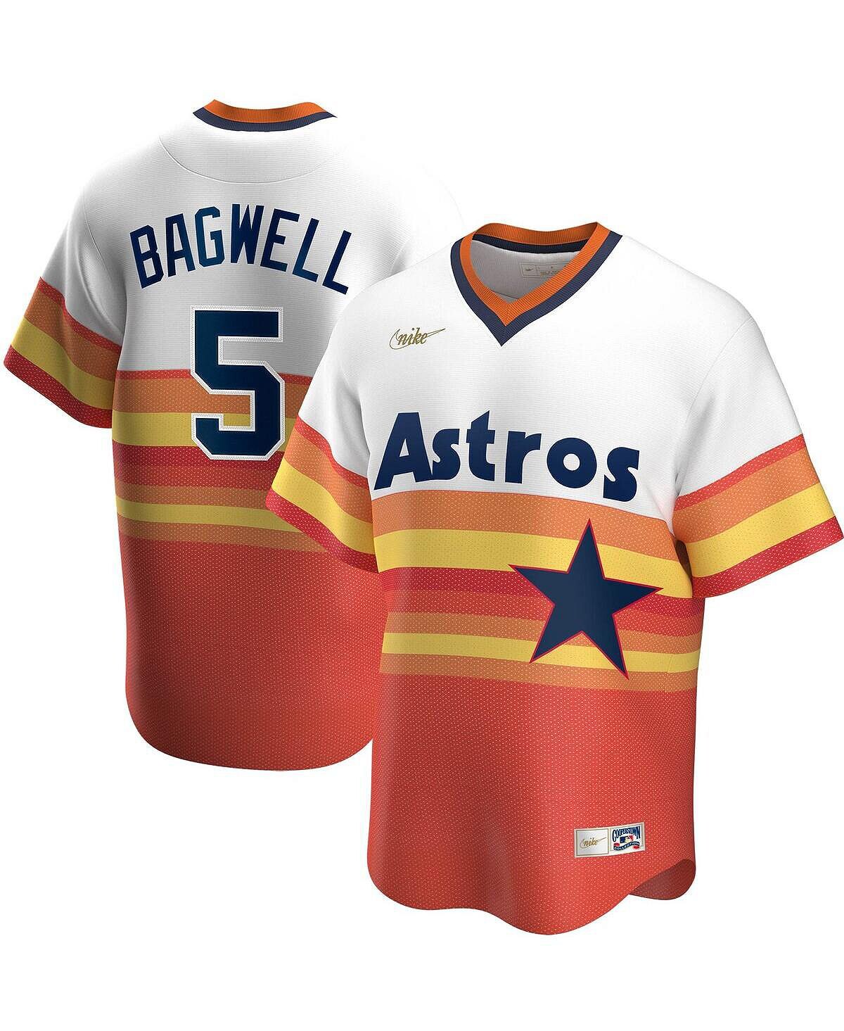 Мужская футболка jeff bagwell white houston astros home cooperstown collection player jersey Nike, белый — фото 3