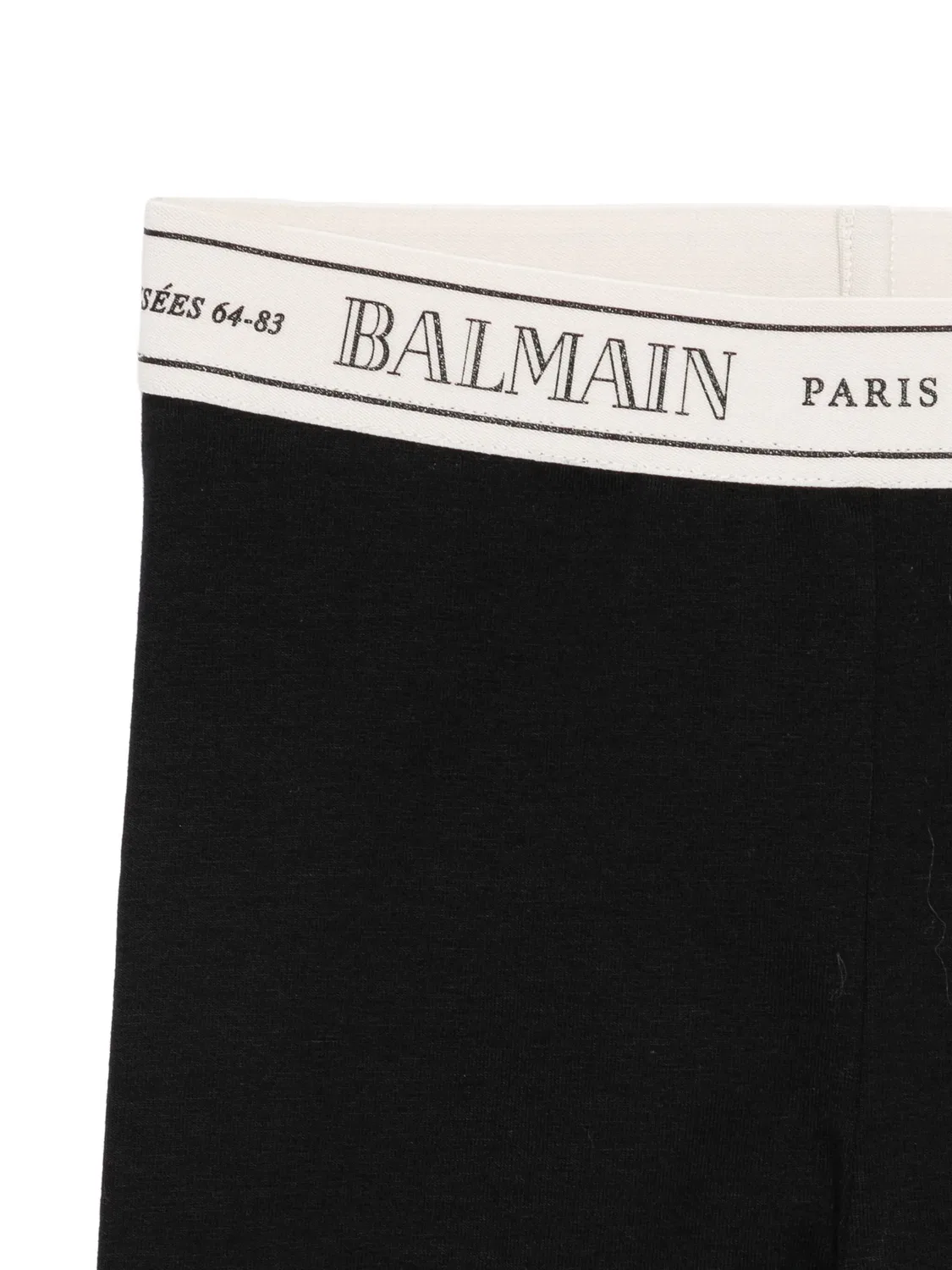 Леггинсы с логотипом на поясе, черные Balmain, черный — фото 2