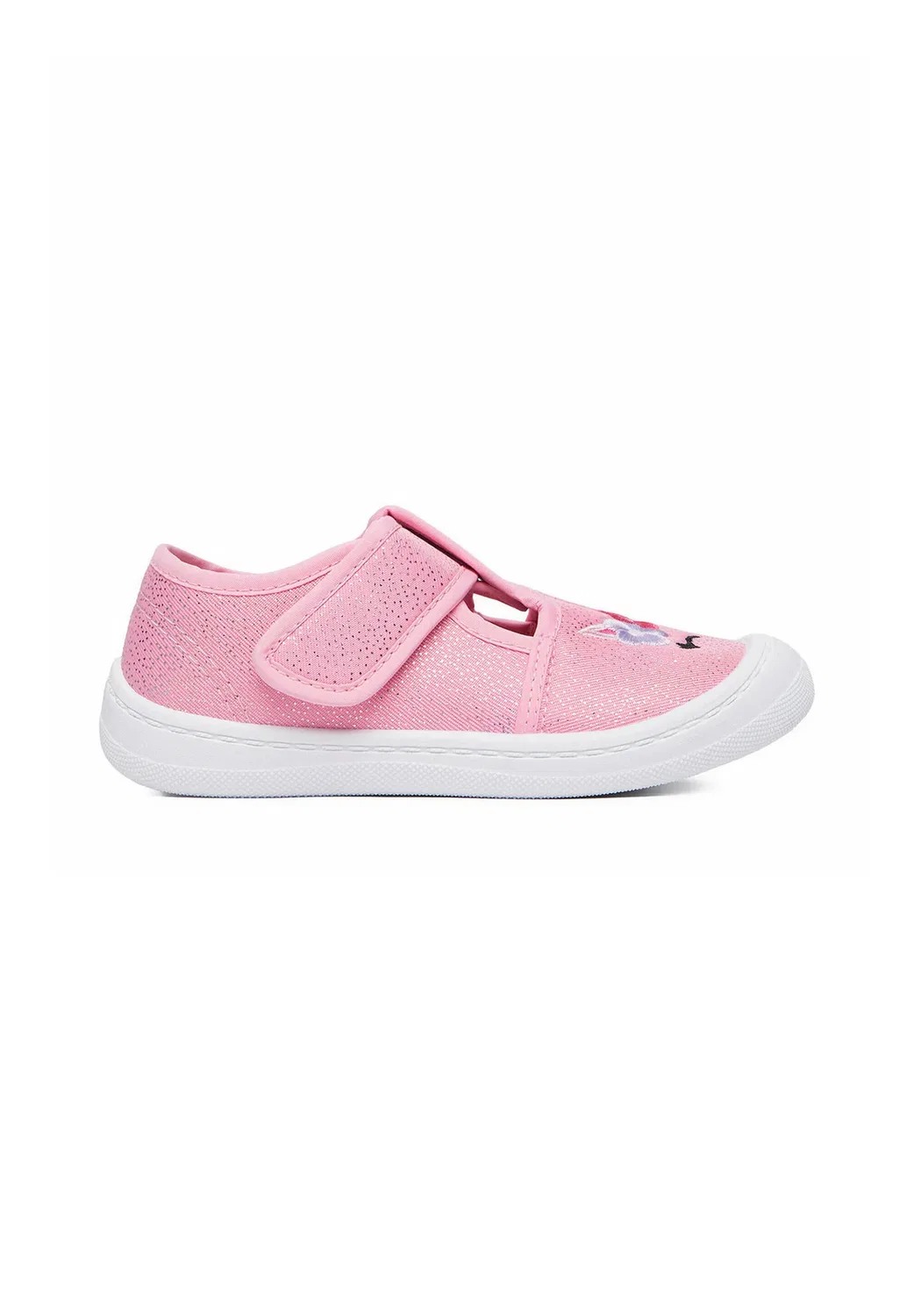 Детские тапочки 5907964142850 - балетки с ремешком на щиколотке Deezee, Pink — фото 2