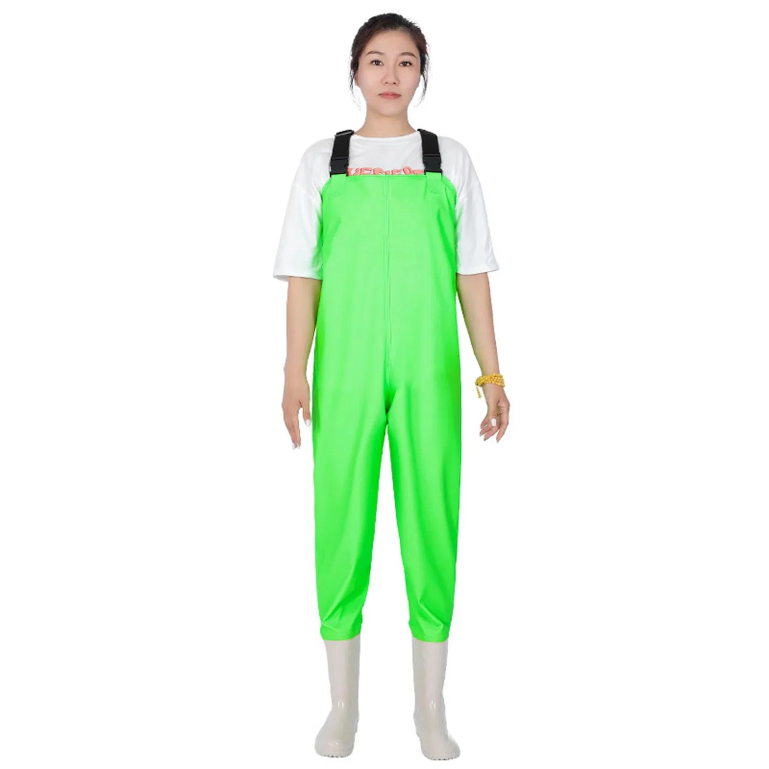 Детские рыбацкие забродники с сапогами Wansiman, Green