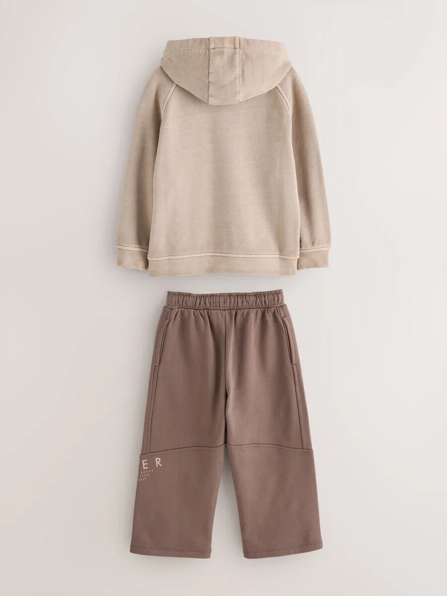 Спортивный костюм Baker by Ted Baker в шоколадном и бежевом цветах — фото 2