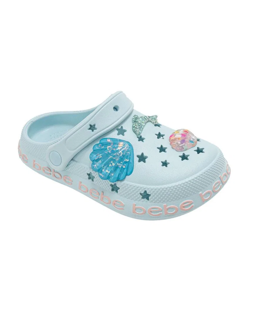 Сабо из ЭВА с морскими чармами Bebe, Light Pastel Blue