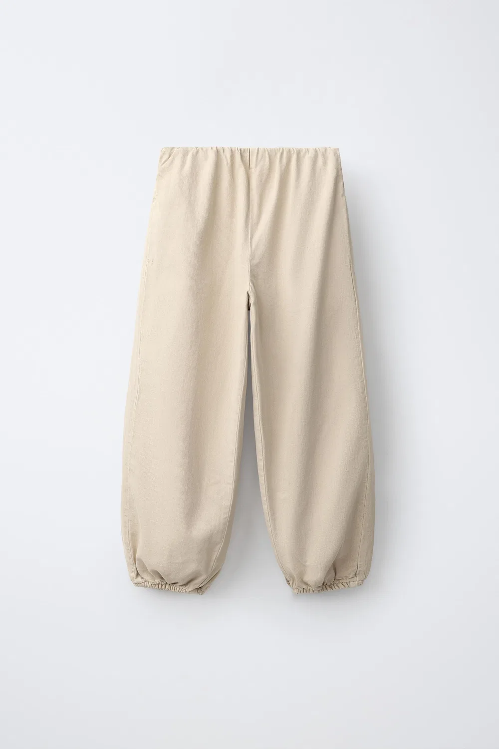Свободные эластичные джинсы-баллоны ZARA, Beige